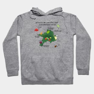 A travel map for foodies during lockdown Hoodie